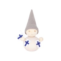 Frost Elf-Figur "Finnish Flags" - 11 cm (Beige) von aarikka