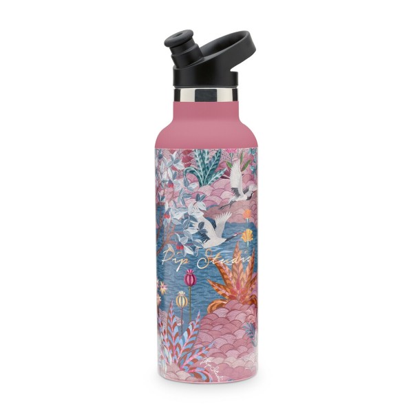 Pip Studio Trinkflasche "Garden" - 600 ml (Pink)