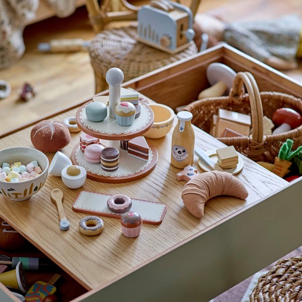 Bloomingville MINI Spielzeug-Backwaren-Set "Snorre" - 6 tlg. (Braun)