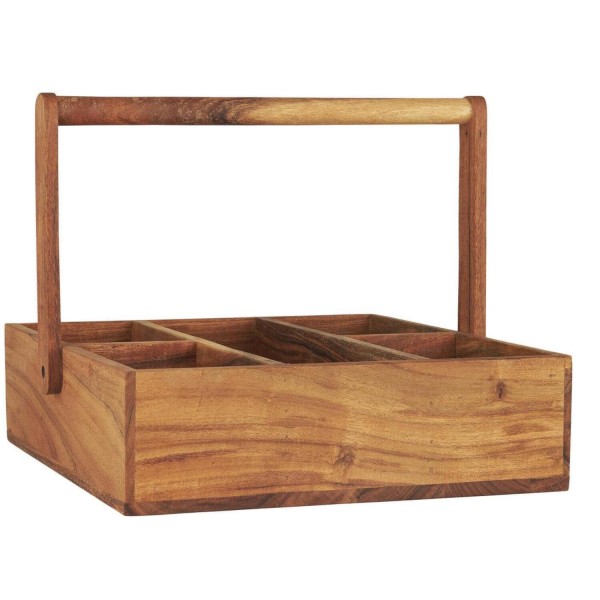 Ib Laursen Holzkiste mit beweglichem Henkel - 35cm (Braun)
