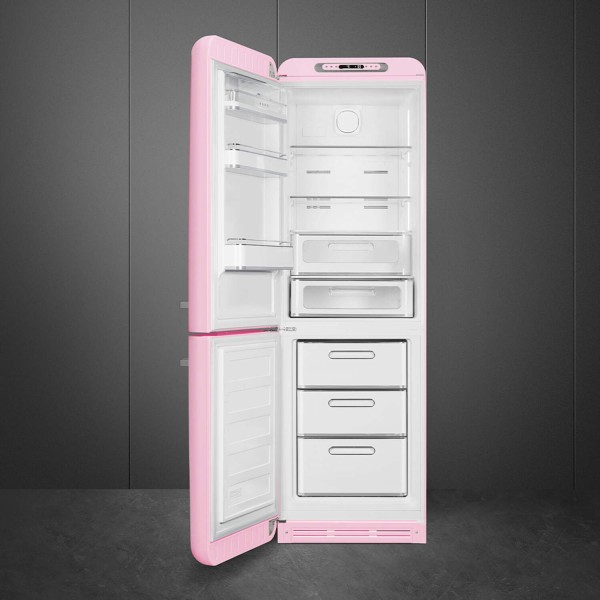 smeg Kühl-/Gefrierkombination "50's Retro Style" FAB32 mit Türanschlag links (Cadillac Pink)