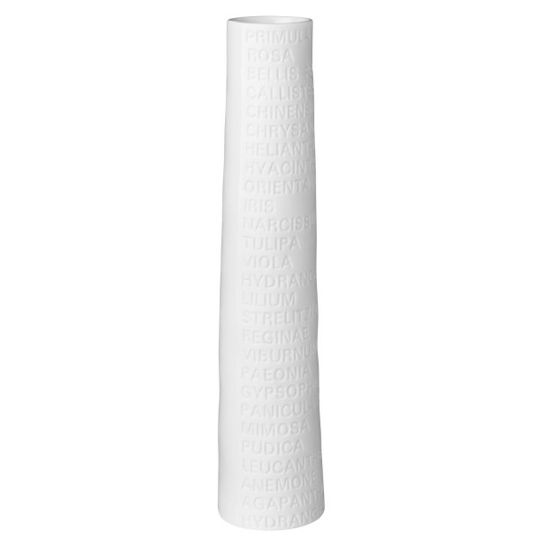 Vase mit Text "LIVING - Raumpoesie" - 23cm (Weiß) von räder Design