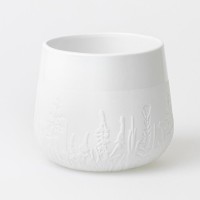 Poesieblumentopf "Blumenwiese" - 13x15 cm (Weiß) von räder Design
