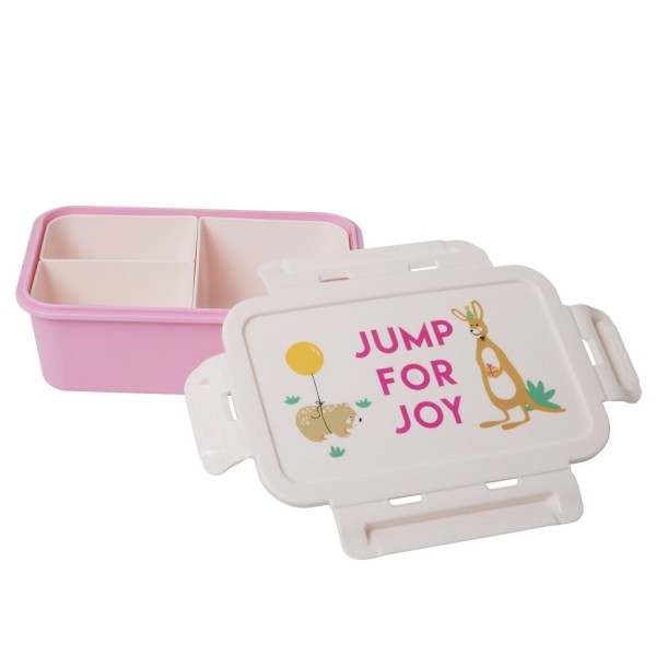 rice Brotdose mit 3 Fächern "Party Animal" (Pink)