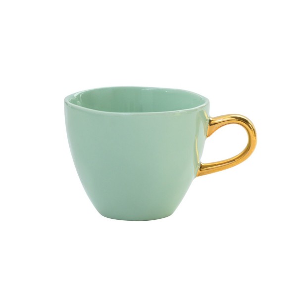 Kleine Tasse "Good Morning" (Celadon-Grün/Gold) von Urban Nature Culture