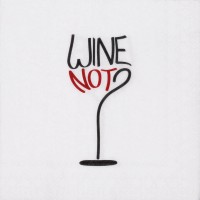 Cocktailserviettenn "Wine not?" - 12,5x12,5 cm (Weiß) von räder Design