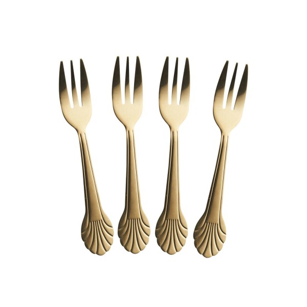 rice Edelstahlgabeln im 4er-Set - 14 cm (Gold)