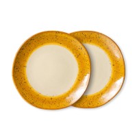 Frühstücksteller "70s ceramics" im 2er-Set (Autumn) von HKliving