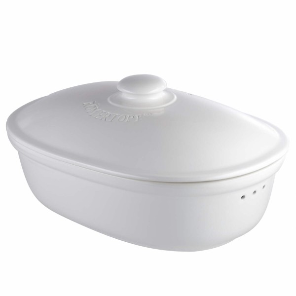 RÖMERTOPF® Brottopf oval (Weiss)