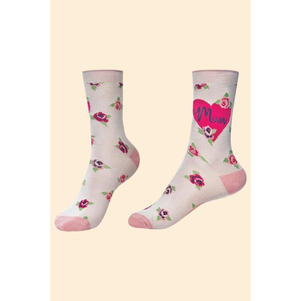 Socken "Love My Mum" - 36-42 (Beige) von Powder