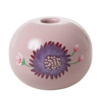 rice Kerzenhalter aus Metall mit Blumenprint - Klein (Lavendel/Handbemalt)