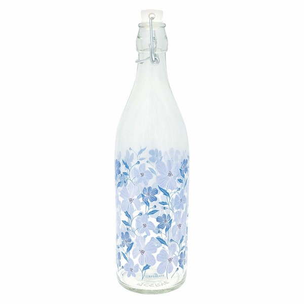 GreenGate Glasflasche mit Bügelverschluss "Laerke" (White)