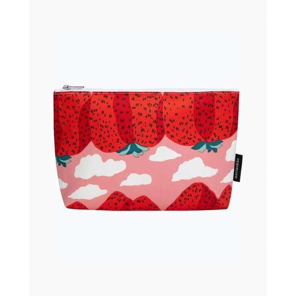 marimekko Kulturbeutel "Relle Mansikkavuoret" (Pink/Rot)