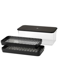 Stelton Reibe mit Behälter - 22,7x11 cm (Schwarz)
