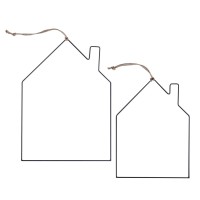 Metallkranz "Haus" im 2er-Set (Schwarz) von Eulenschnitt