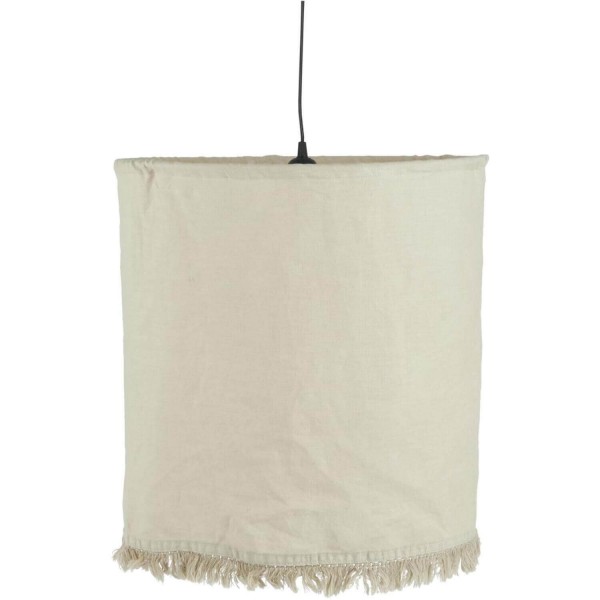 Ib Laursen Hängelampe aus Leinen (Fog/Beige)