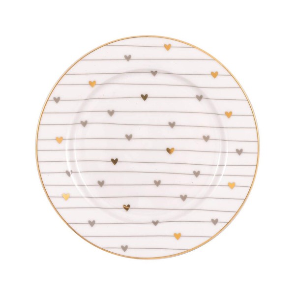 GreenGate Dessertteller "Grace" - 15 cm (Grau)
