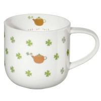 Henkelbecher "Cup of luck" - 400 ml (Weiß) von ASA