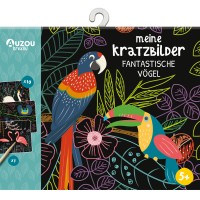 Kreativ-Set Meine Kratzbilder - Fantastische Vögel von AUZOU