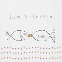 Papierservietten "DINING - Zum Anbeißen" - 16,5x16,5 cm (Weiß) von räder Design