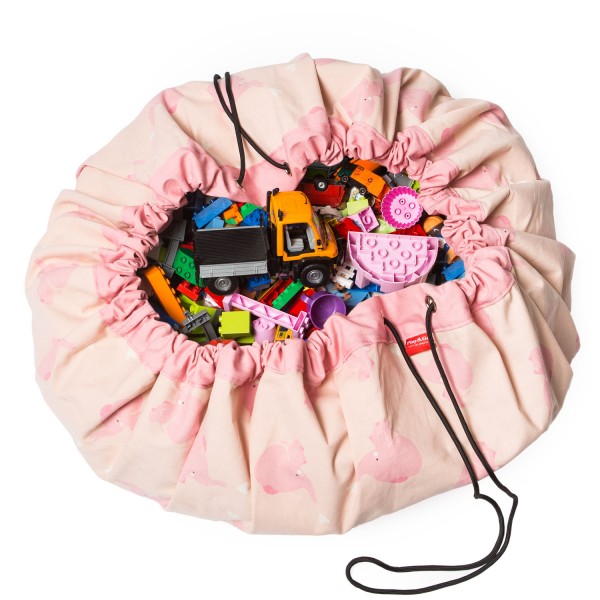 2-in-1 Aufräumsack "Pink Elephant" (Rosa) von Play&Go