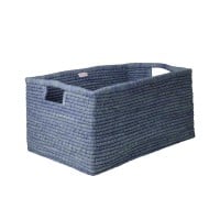rice Korb "Raffia" - XL (Blau)