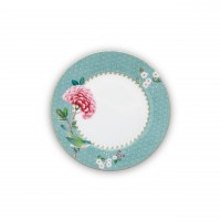 Pip Studio Teller "Blushing Birds" - Blume am Rand (Blau)