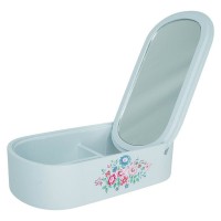 GreenGate Schmuckkästchen mit Spiegel "Ailis" - Medium (Pale Blue)