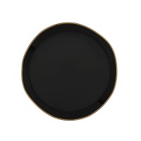 Kuchenteller "Good Morning" - ø17cm (Schwarz/Gold) von Urban Nature Culture
