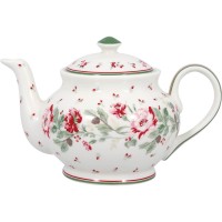 GreenGate Teekanne rund "Leonora" (White)