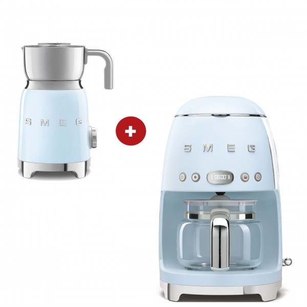 smeg Filter-Kaffeemaschine mit smeg Milchaufschäumer