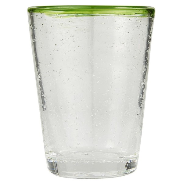 Ib Laursen Wasserglas mit grüner Kante
