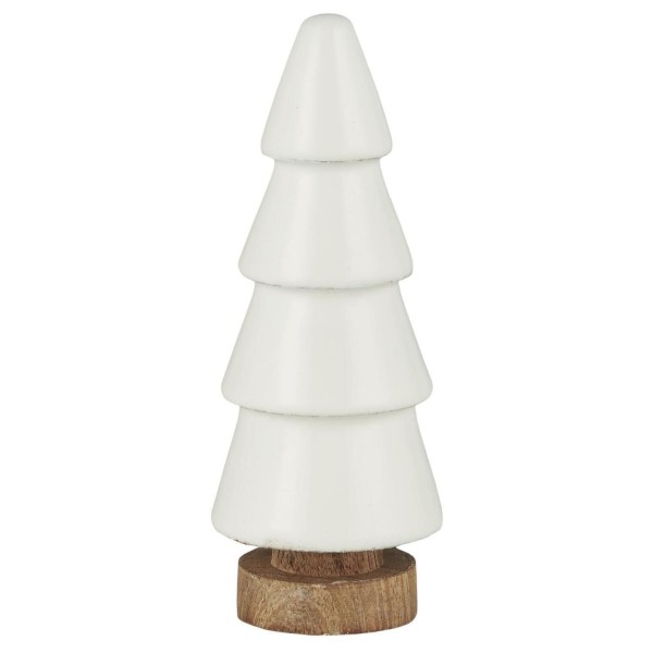 Ib Laursen Tannenbaum stehend - 4,5x12,5 cm (Weiß/Braun)