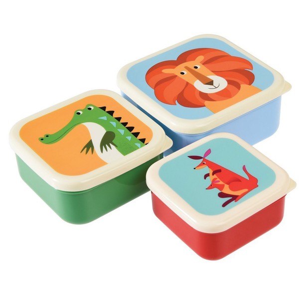 Ein lustiges Trio: Brotzeitdosen im witzigen Tierdesign