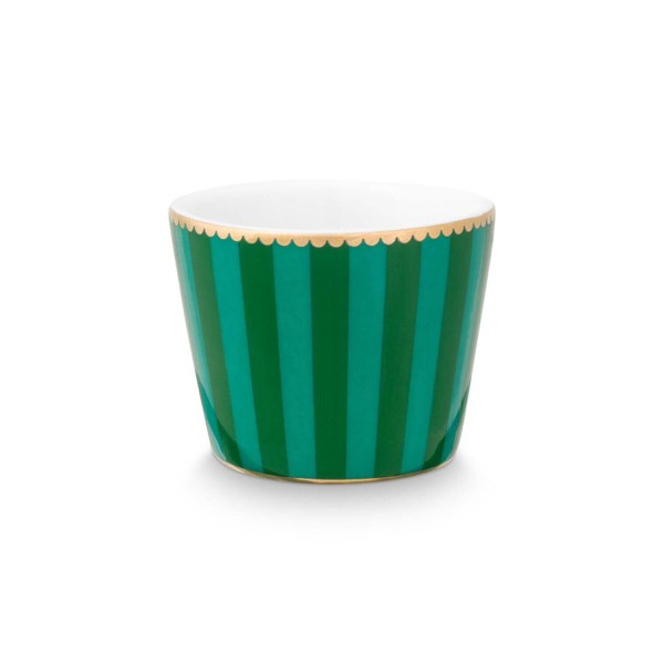 Pip Studio Eierbecher "Love Birds Stripes" - 4,9x4,9x4 cm (Emerald-Green)