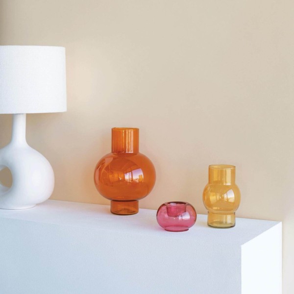 Glas-Teelichthalter "Bubble" - ø10cm (Branded Apricot) von Urban Nature Culture
