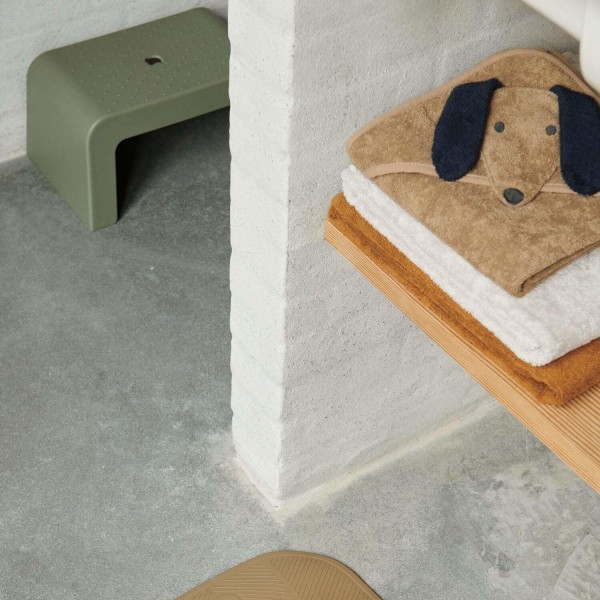 Baby-Handtuch mit Kapuze "Albert Hund" (Oat/Blau) von Liewood
