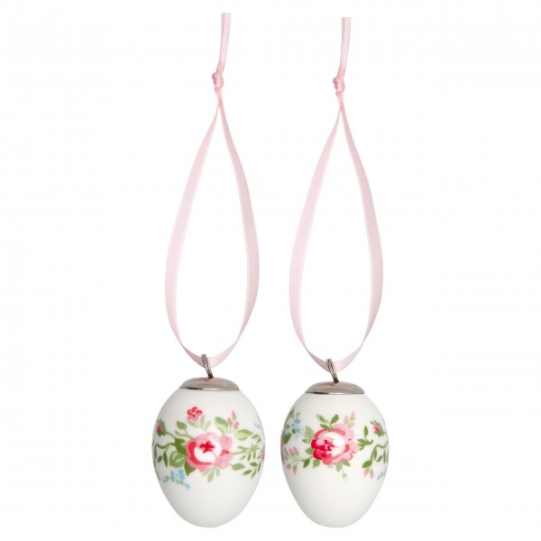 Greengate Deko-Eier im 2er Set "Gabby" (White)