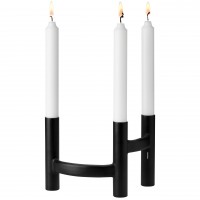 Stelton Kerzenständer "Ora" - Dreiarmig (Schwarz)