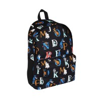 Rucksack "Nipsu Letters" - 31 x 42 x 15 cm (Schwarz/Bunt) von martinex-moomin