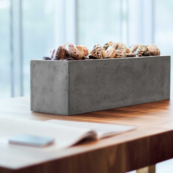Pflanzgefäß "Polystone Flowerbox" - 65 cm (Grau) von fleur ami