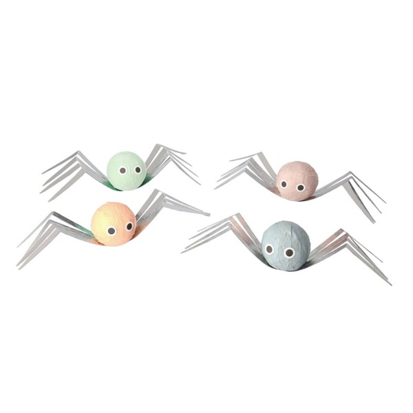 Halloween-Überraschungsbälle in Spinnen-Form - 4er- Set (Pastell) von Meri Meri