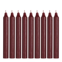 Ib Laursen Rustikale Kerze - ø2,2 cm (Bordeaux/Rot)
