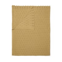 Strickdecke "Ajour" - 130x170cm (Fern Yellow) von Essenza