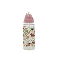 rice Trinkflasche für Kinder "Farm Print" (Pink)