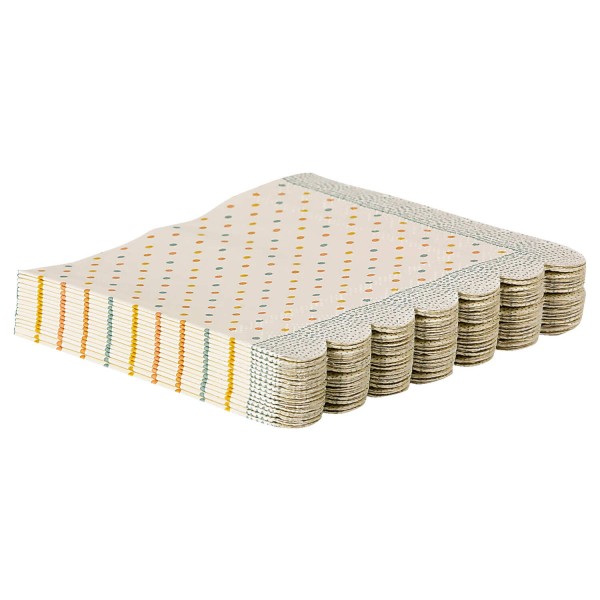Maileg Papierservietten "Multi Dots" - 16 Stück (Creme)