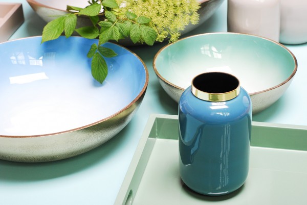 Vase "Saigon" - XS (Blau/Gold) von Gift Company