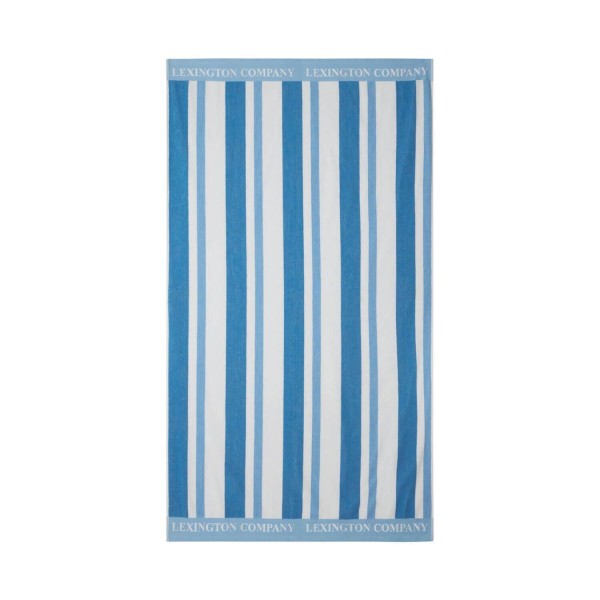 Strandtuch "Striped" - 100x180 cm (Blau/Weiß) von Lexington