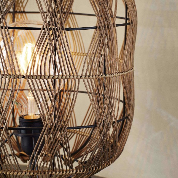 Elegante Tischlampe aus Bambus von Madam Stoltz