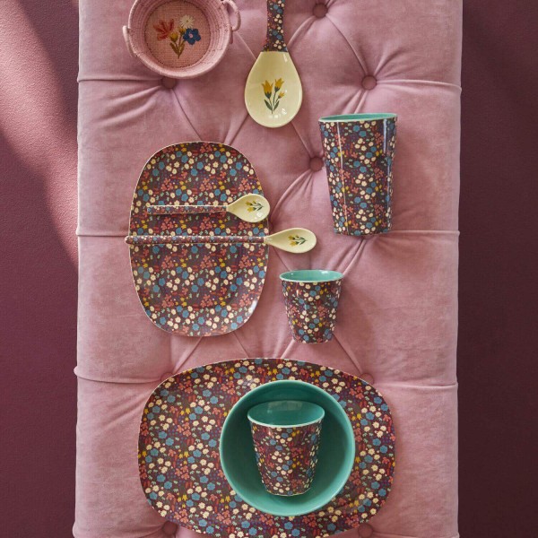 rice Melamin Schale "Poppies Print" - Medium (Bunt)